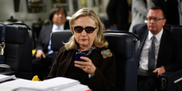 Hillary on Phone Blank Meme Template