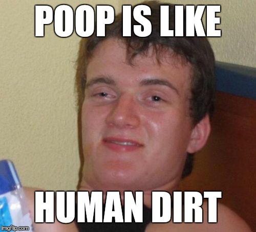 10 Guy | POOP IS LIKE; HUMAN DIRT | image tagged in memes,10 guy | made w/ Imgflip meme maker