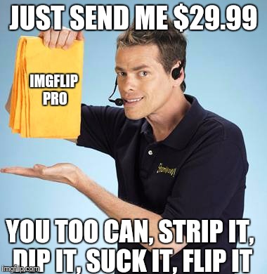 JUST SEND ME $29.99 YOU TOO CAN, STRIP IT, DIP IT, SUCK IT, FLIP IT IMGFLIP PRO | made w/ Imgflip meme maker