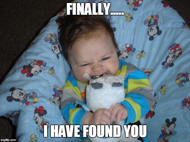 FINALLY..... I HAVE FOUND YOU | image tagged in baby brother | made w/ Imgflip meme maker