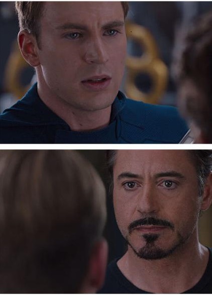 Cap & Iron Man (no advert) Blank Meme Template