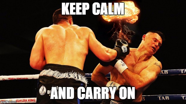 KEEP CALM; AND CARRY ON | image tagged in joe parker | made w/ Imgflip meme maker
