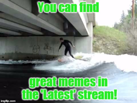See links for good ones I've found while surfing the 'Latest' stream.  Also feel free to add good ones you think I've missed. | You can find; great memes in the 'Latest' stream! | image tagged in memes,imgflip,favorites,latest stream | made w/ Imgflip meme maker
