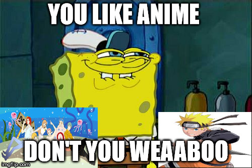 I prefer cory in the house and family guy | YOU LIKE ANIME; DON'T YOU WEAABOO | image tagged in memes,dont you squidward | made w/ Imgflip meme maker