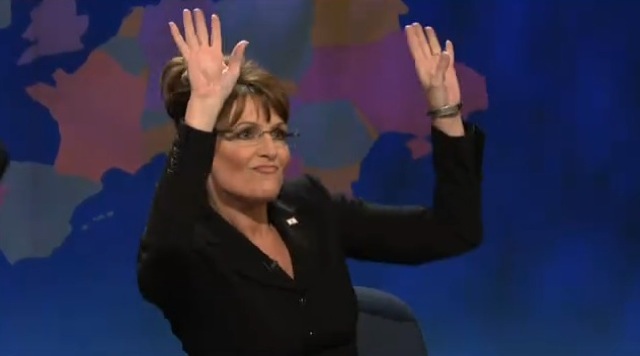 Sarah Palin blowing reindeer  Blank Meme Template