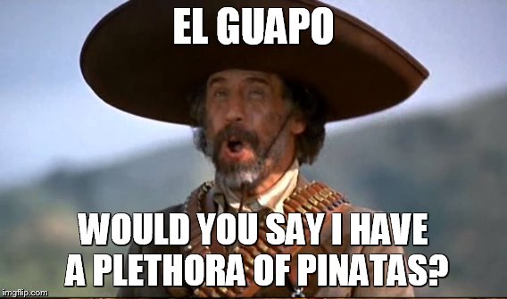 EL GUAPO WOULD YOU SAY I HAVE A PLETHORA OF PINATAS? | made w/ Imgflip meme maker