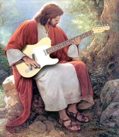 High Quality Jesus Guitar Blank Meme Template