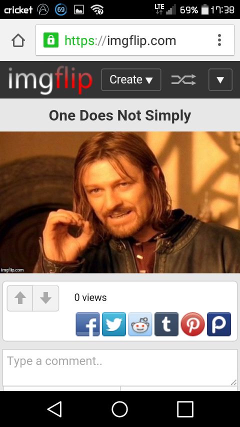 One Does Not Simply Take a Screenshot Blank Meme Template