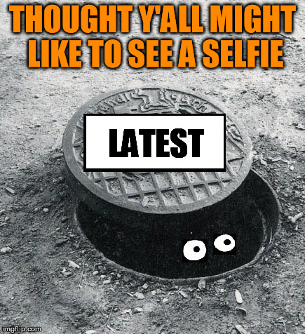Can I help with anything? No? Away with you, then. | THOUGHT Y'ALL MIGHT LIKE TO SEE A SELFIE; LATEST | image tagged in memes,selfie,hiding,latest,hole | made w/ Imgflip meme maker