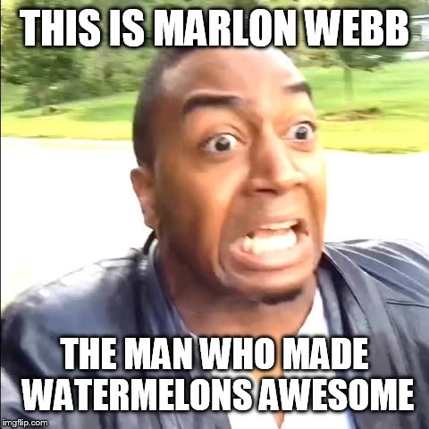 Marlon Webb poster | THIS IS MARLON WEBB; THE MAN WHO MADE WATERMELONS AWESOME | image tagged in memes | made w/ Imgflip meme maker