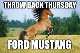 Original Ford Mustang | THROW BACK THURSDAY; FORD MUSTANG | image tagged in ford,throwback,funny meme,cars,memes | made w/ Imgflip meme maker