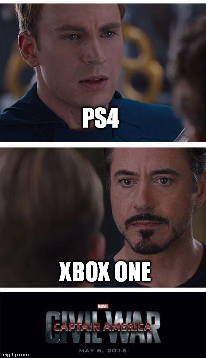 Marvel Civil War 1 | PS4; XBOX ONE | image tagged in memes,marvel civil war 1 | made w/ Imgflip meme maker