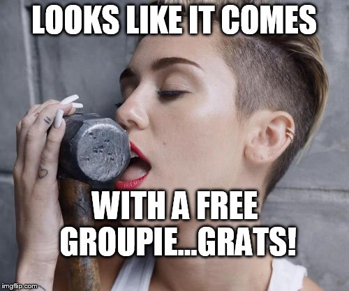 LOOKS LIKE IT COMES WITH A FREE GROUPIE...GRATS! | made w/ Imgflip meme maker