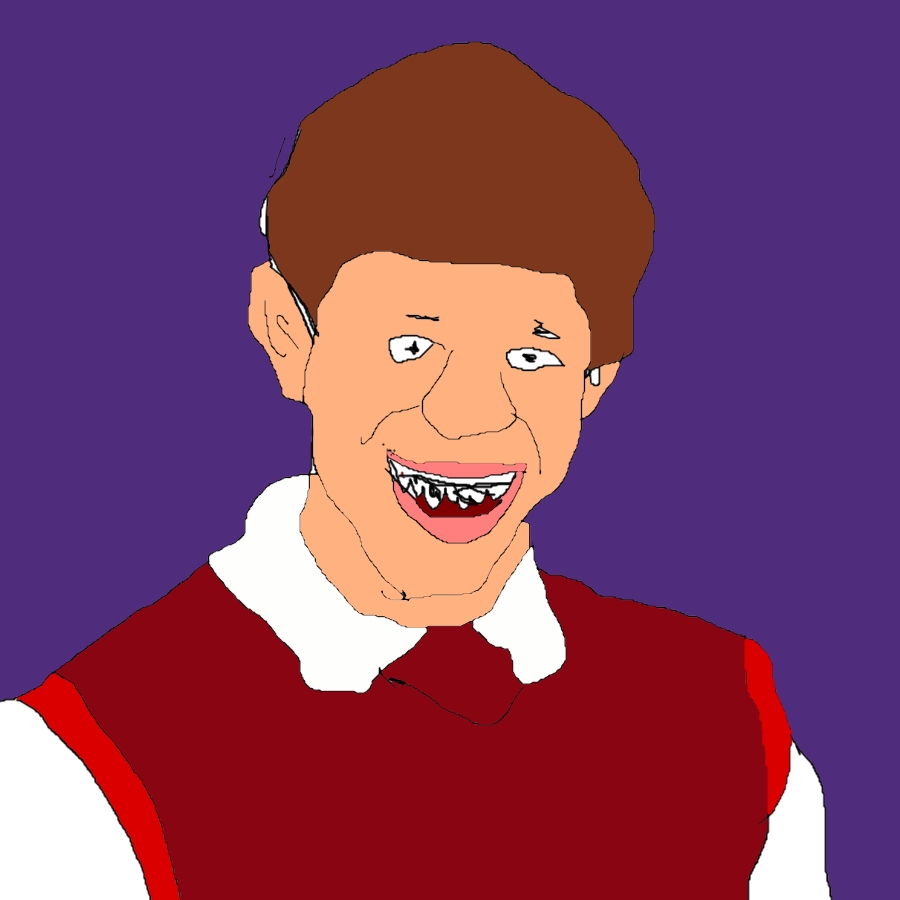 High Quality Bad luck Brian shitty drawing Blank Meme Template. 