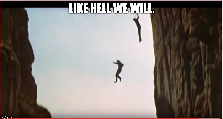 LIKE HELL WE WILL. | made w/ Imgflip meme maker