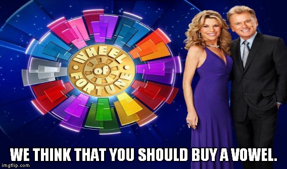 WE THINK THAT YOU SHOULD BUY A VOWEL. | made w/ Imgflip meme maker