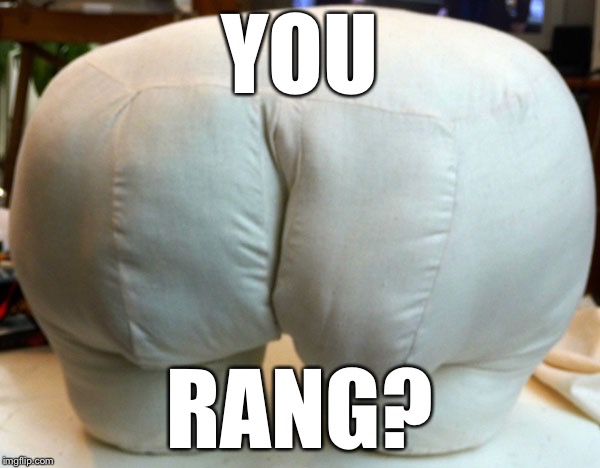 Butt | YOU RANG? | image tagged in butt | made w/ Imgflip meme maker