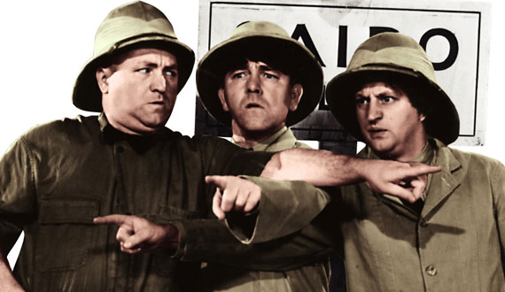 He went that way Stooges Blank Meme Template