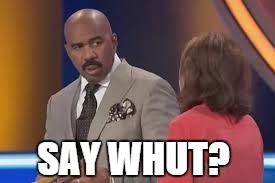 steve harvey say what girl | SAY WHUT? | image tagged in steve harvey say what girl | made w/ Imgflip meme maker