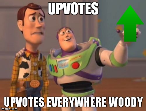 X, X Everywhere Meme | UPVOTES UPVOTES EVERYWHERE WOODY | image tagged in memes,x x everywhere | made w/ Imgflip meme maker