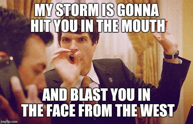jonas face blast | MY STORM IS GONNA HIT YOU IN THE MOUTH; AND BLAST YOU IN THE FACE FROM THE WEST | image tagged in winter,storm,hit,you,mouth,face | made w/ Imgflip meme maker