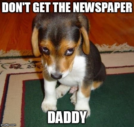 DON'T GET THE NEWSPAPER DADDY | made w/ Imgflip meme maker