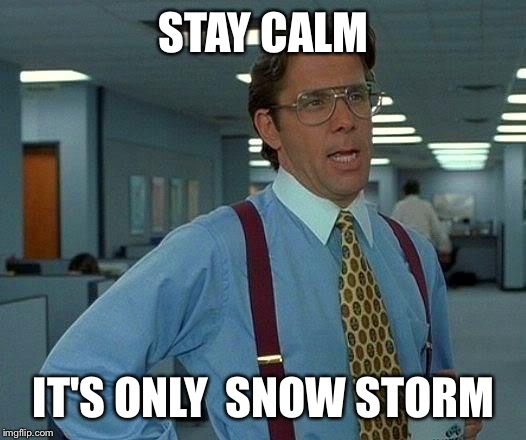 That Would Be Great Meme | STAY CALM; IT'S ONLY  SNOW STORM | image tagged in memes,that would be great | made w/ Imgflip meme maker