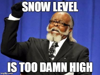 Too Damn High | SNOW LEVEL; IS TOO DAMN HIGH | image tagged in memes,too damn high | made w/ Imgflip meme maker