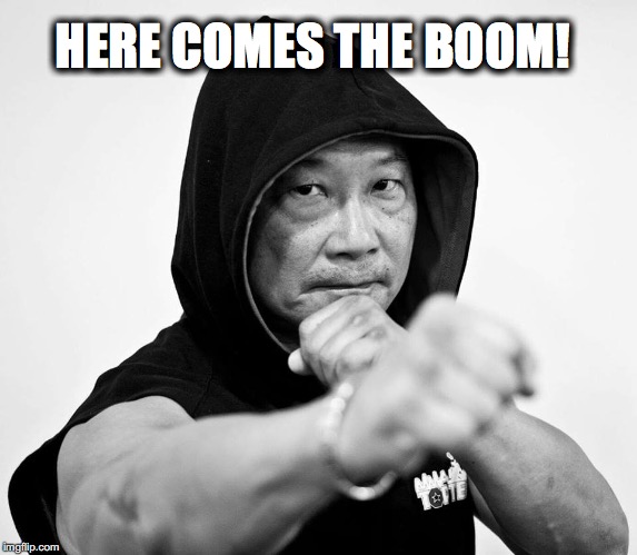 HERE COMES THE BOOM! | image tagged in dir shaw | made w/ Imgflip meme maker