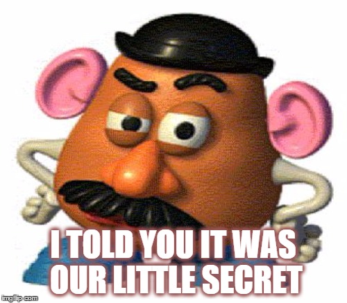 I TOLD YOU IT WAS OUR LITTLE SECRET | made w/ Imgflip meme maker