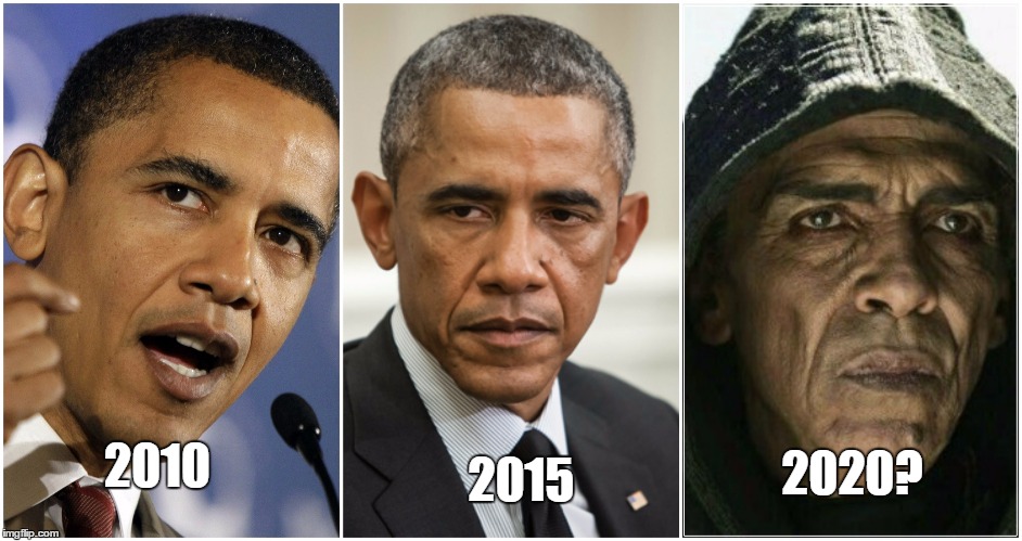 Someone is turning to the Dark Side | 2015; 2020? 2010 | image tagged in memes,obama,star wars,sith lord,change | made w/ Imgflip meme maker