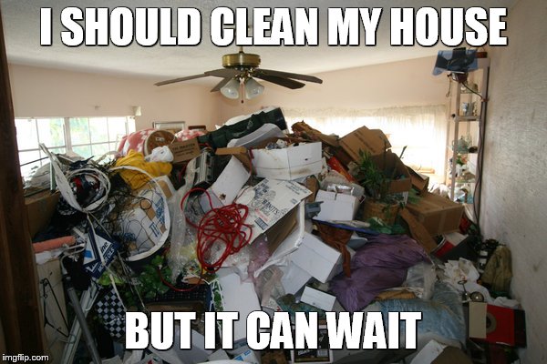 I SHOULD CLEAN MY HOUSE BUT IT CAN WAIT | made w/ Imgflip meme maker