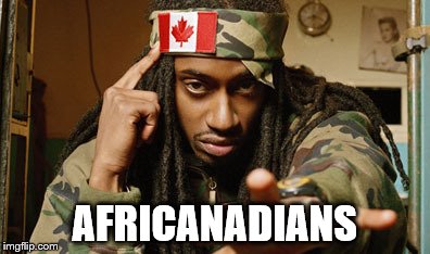 They're not all Canucks, you know | AFRICANADIANS | image tagged in memes,canada,rap | made w/ Imgflip meme maker