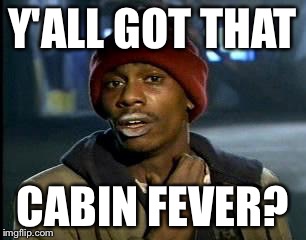 Y'all Got Any More Of That Meme | Y'ALL GOT THAT CABIN FEVER? | image tagged in memes,yall got any more of | made w/ Imgflip meme maker