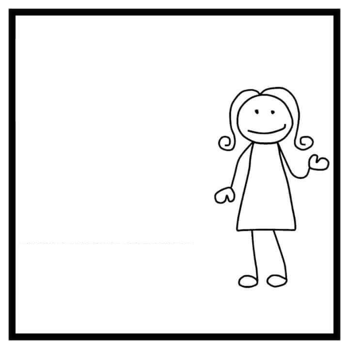 Girl stick Blank Meme Template