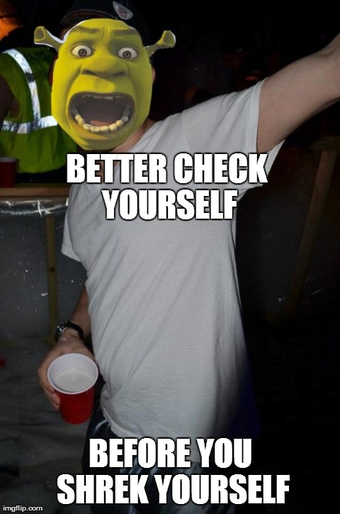 BETTER CHECK YOURSELF BEFORE YOU SHREK YOURSELF | made w/ Imgflip meme maker