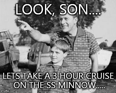 Look Son Meme | LOOK, SON.... LETS TAKE A 3 HOUR CRUISE ON THE SS MINNOW..... | image tagged in memes,look son | made w/ Imgflip meme maker