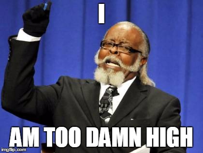 Too Damn High | I; AM TOO DAMN HIGH | image tagged in memes,too damn high | made w/ Imgflip meme maker