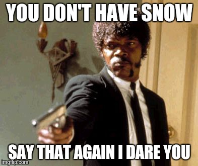 Say That Again I Dare You | YOU DON'T HAVE SNOW; SAY THAT AGAIN I DARE YOU | image tagged in memes,say that again i dare you,snow | made w/ Imgflip meme maker