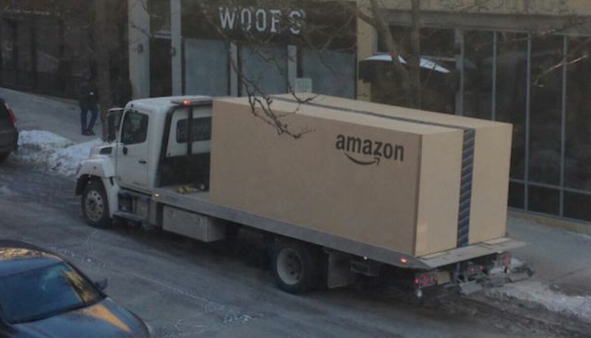 Amazon truck Blank Meme Template