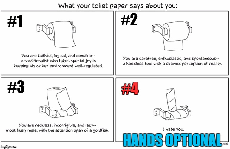 #1 #4 #2 #3 HANDS OPTIONAL | image tagged in toilet paper graphic1 | made w/ Imgflip meme maker