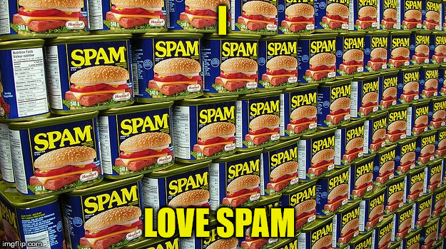 spam | I; LOVE SPAM | image tagged in spam | made w/ Imgflip meme maker