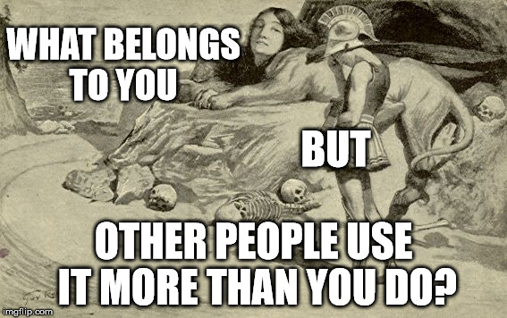 Riddles and Brainteasers | WHAT BELONGS TO YOU; BUT; OTHER PEOPLE USE IT MORE THAN YOU DO? | image tagged in riddles and brainteasers | made w/ Imgflip meme maker