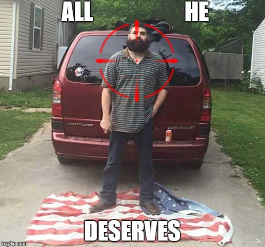 ALL                     HE; DESERVES | image tagged in terrorist | made w/ Imgflip meme maker