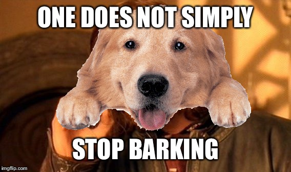 ONE DOES NOT SIMPLY STOP BARKING | made w/ Imgflip meme maker