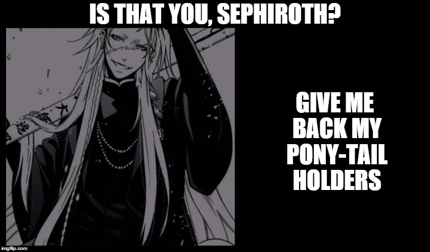 SWM Dating Profile | IS THAT YOU, SEPHIROTH? GIVE ME BACK MY PONY-TAIL HOLDERS | image tagged in swm dating profile | made w/ Imgflip meme maker