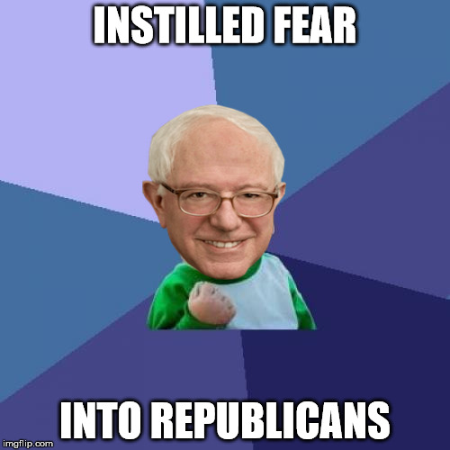 Success Kid | INSTILLED FEAR; INTO REPUBLICANS | image tagged in memes,success kid | made w/ Imgflip meme maker