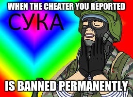 Got the Notification from Valve Yesterday | WHEN THE CHEATER YOU REPORTED; IS BANNED PERMANENTLY | image tagged in counter strike,counterstrike,csgo,cyka,cheater,banned | made w/ Imgflip meme maker