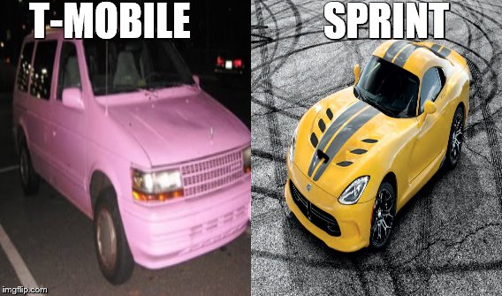 T-MOBILE                 SPRINT | image tagged in sprint | made w/ Imgflip meme maker