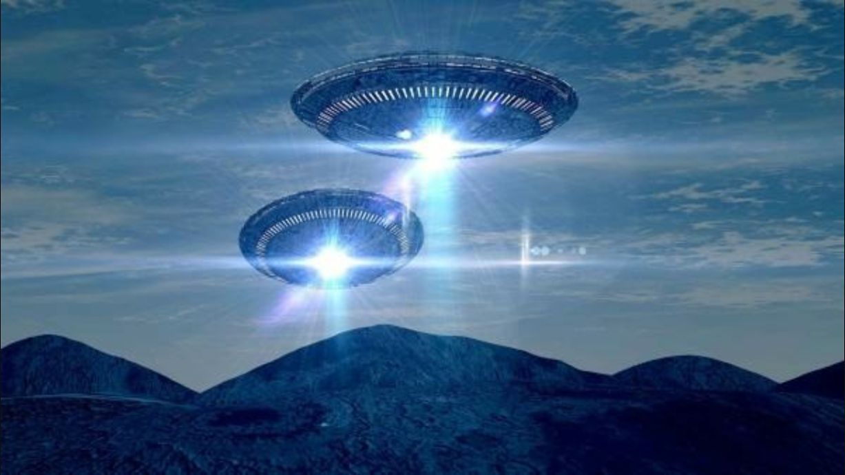 UFO VISIT Blank Meme Template